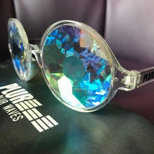 PLUR WAVES Kaleidoscopic Raves Sunglasses